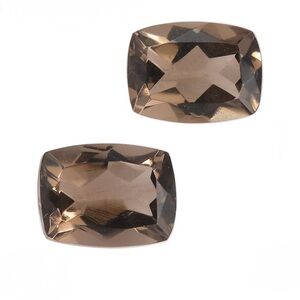 2.67 ctw Cushion Cut Smoky Quartz Loose Gemstone (Set Of 2) (8x6 mm)